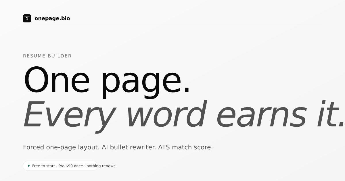 onepage.bio